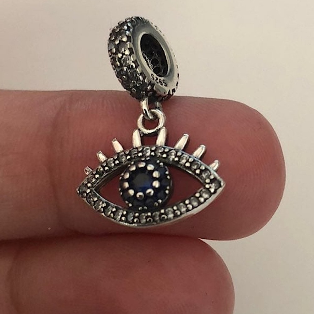 CZ Evil Eye Protection Dangle Charm